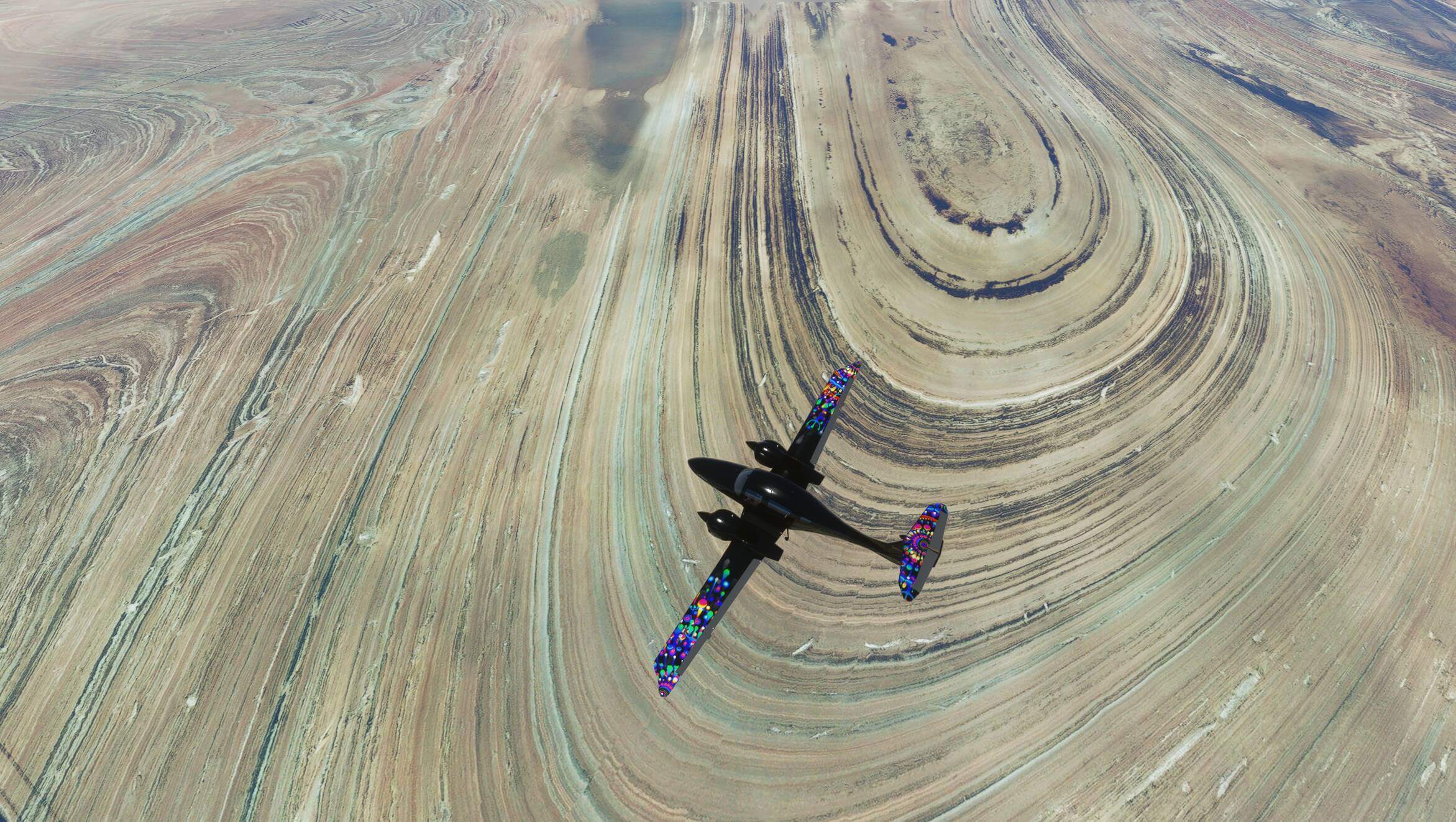 Plane flying over Iran