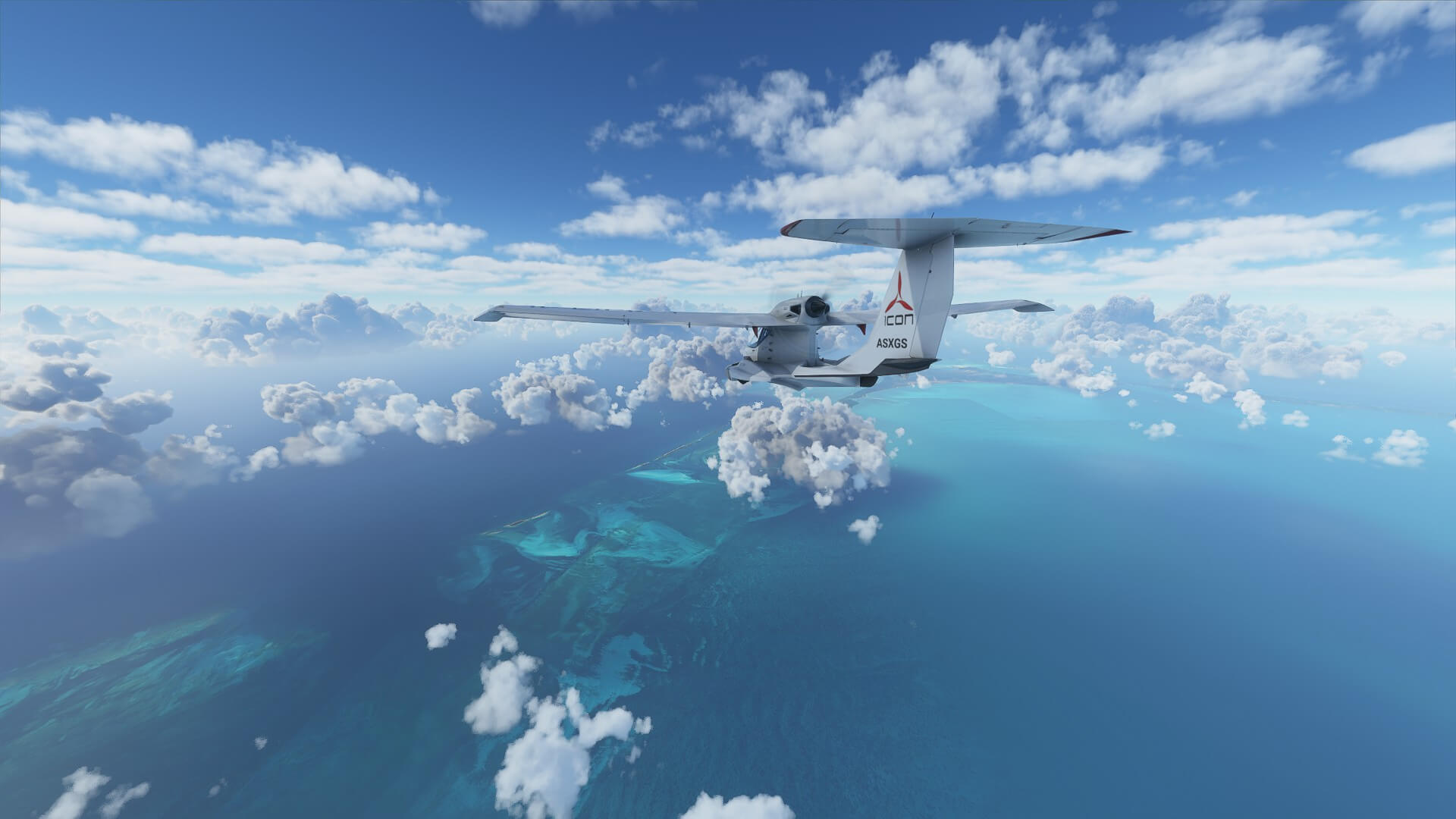 Float plane over water