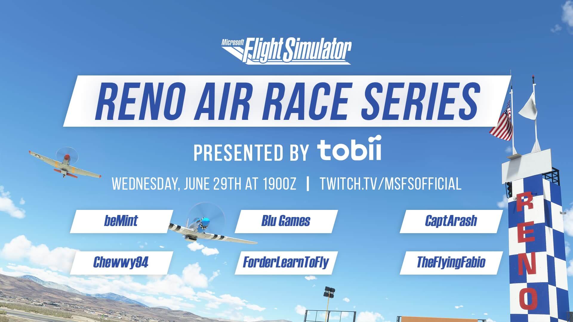 MSFS Reno Race Series, June 29th at 1900z